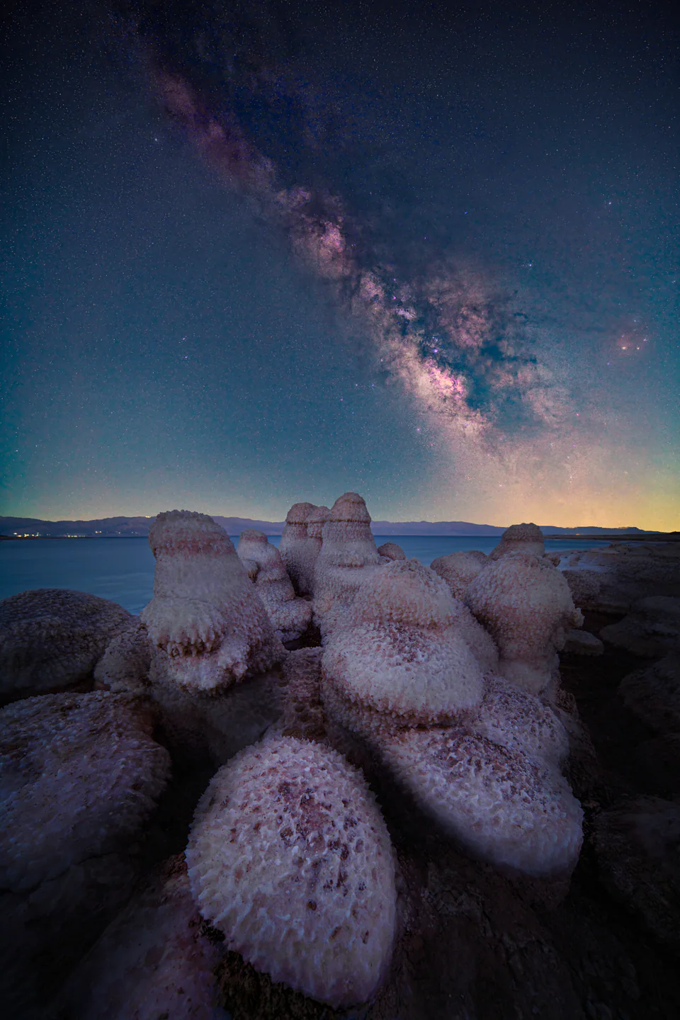 The Milky Way over salt formations